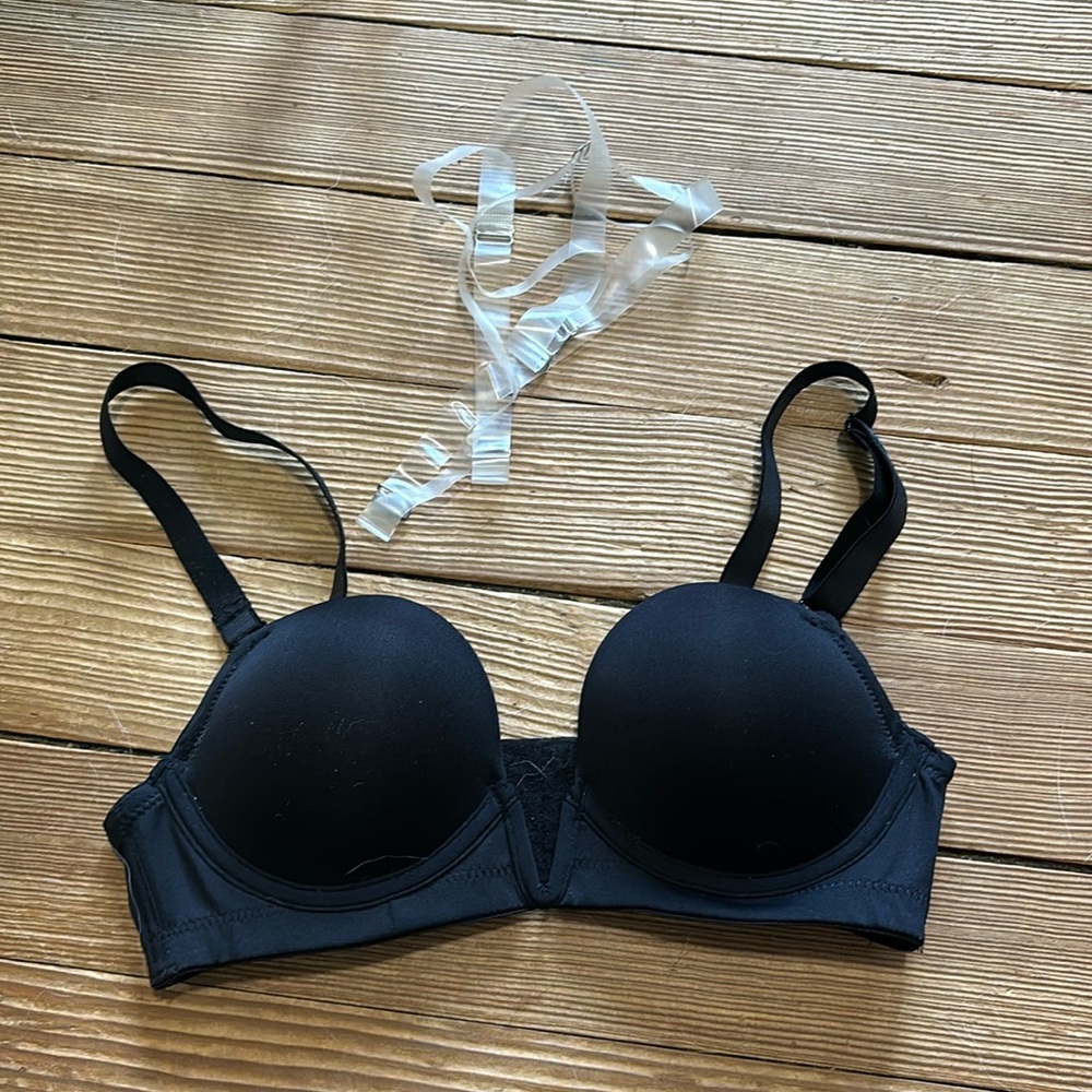 Black Bra (With Clear Straps)